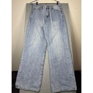 PacSun Extreme Baggy Light Wash Blue Denim Jeans 31x32 Streetwear Wide Leg